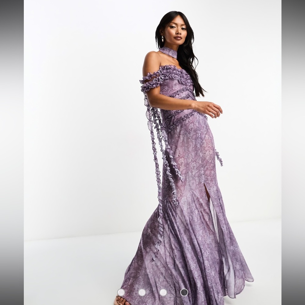 Annorlunda Frill Detail Maxi Dress
